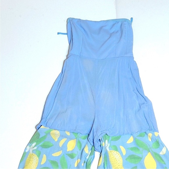 Anthropologie Maeve Strapless Jumpsuit with Lemon and Leaf Print - Picture 7 of 8